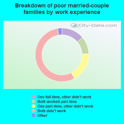 Breakdown of poor married-couple families by work experience
